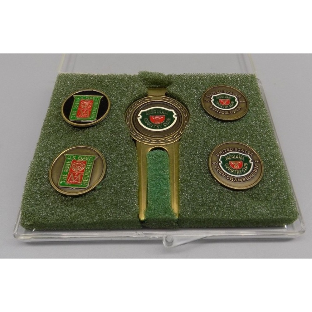 Medinah Country Club US Open 49th 75th Ball Marker Coins Divot Tool IL Vintage